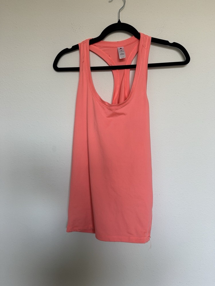 Yogalicious Women's M Pink Racerback Scoop Neck Polyester Activewear Tank Top