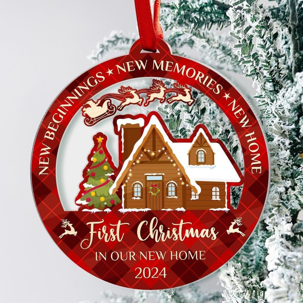 2024 New Home Christmas Ornament - Custom 1-layered Ornament