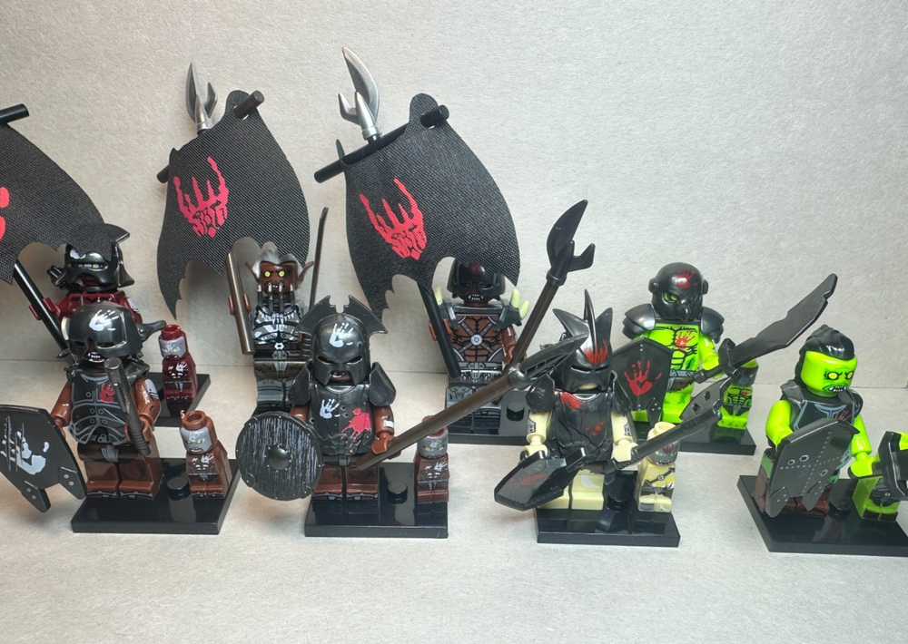 Custom Lego Lord of the Rings Uruk-hai Orc Army Minifigures 8 Pack