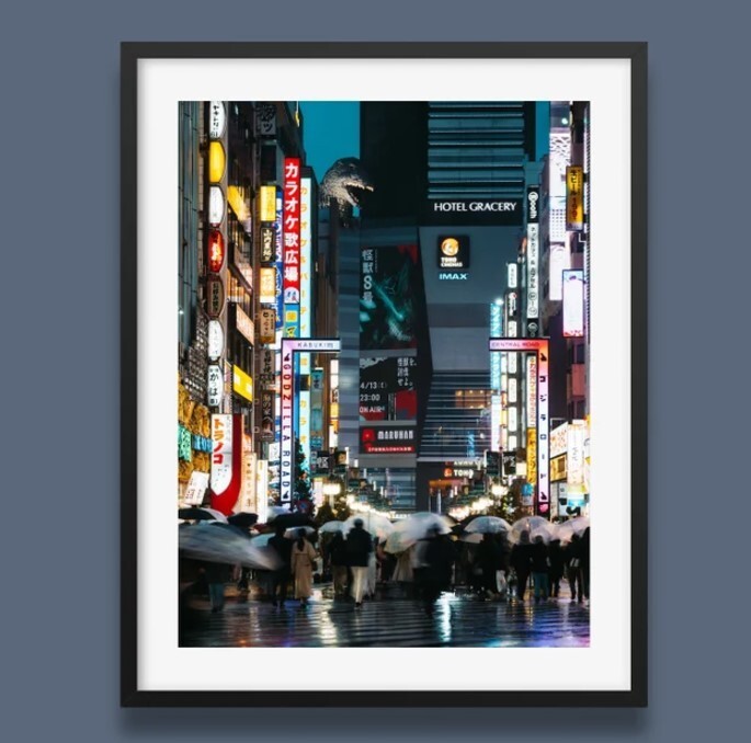 Tokyo Print | Shinjuku Godzilla Head Tokyo Original Art Print