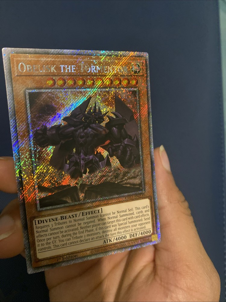 Yugioh Obelisk the Tormentor RA03-EN230 Platinum Secret Rare 1st Edition