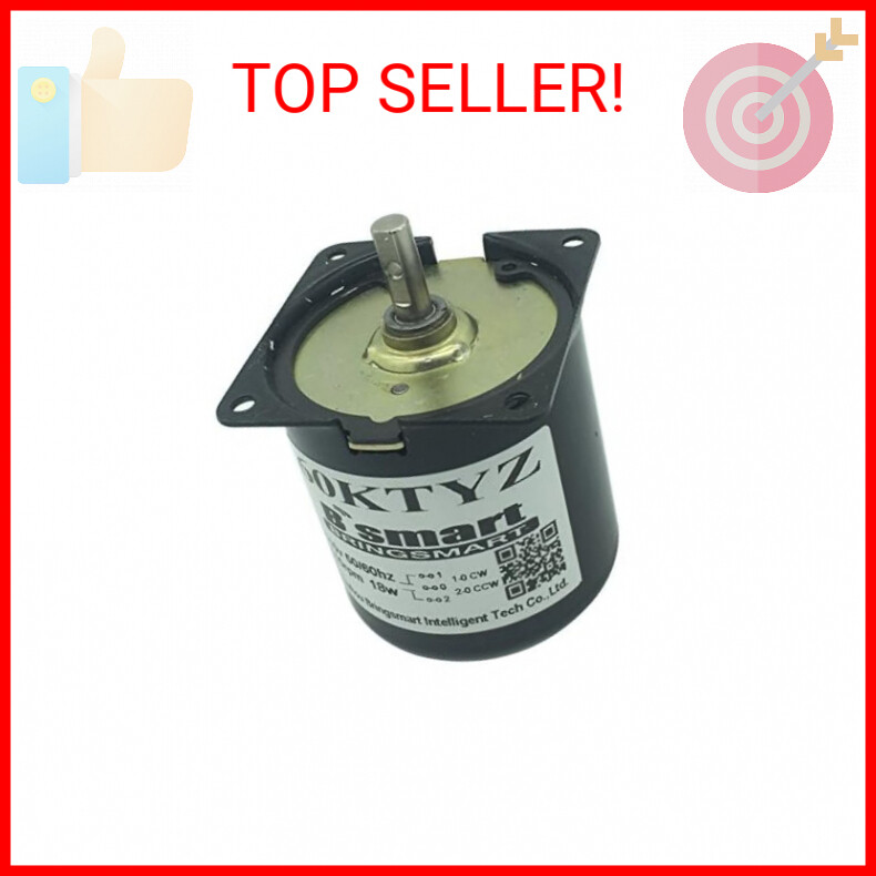 Bringsmart 60KTYZ 2.5RPM 110V AC Low Speed Mini Gearbox Motor for Bars