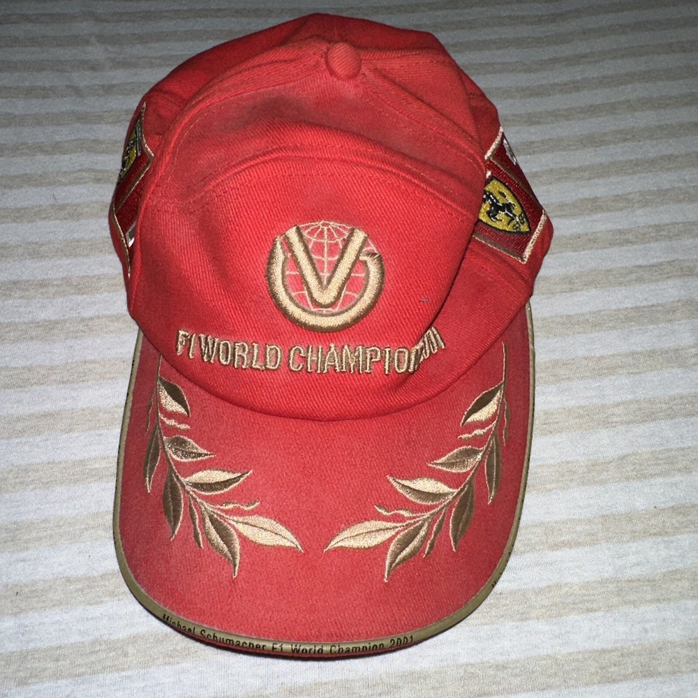 Vintage Ferrari Michael Schumacher F1 Word Championship Cap Hat Adjustable