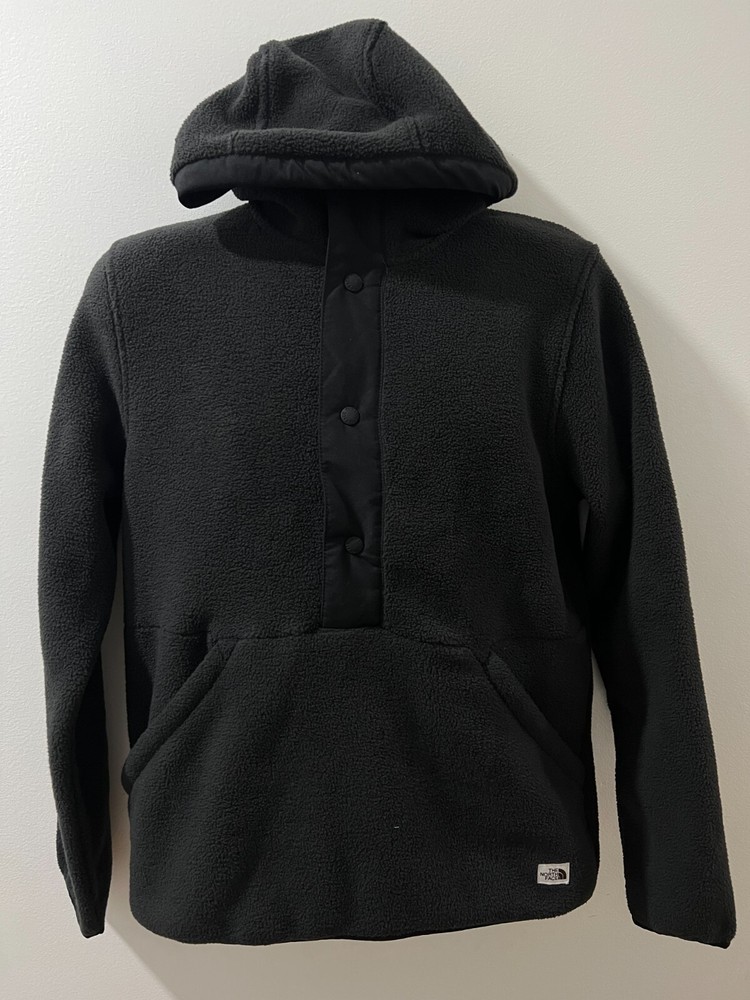 The North Face Men's Size S Black Carbondale 1/4 Snap Fleece Hoodie $119 NWT