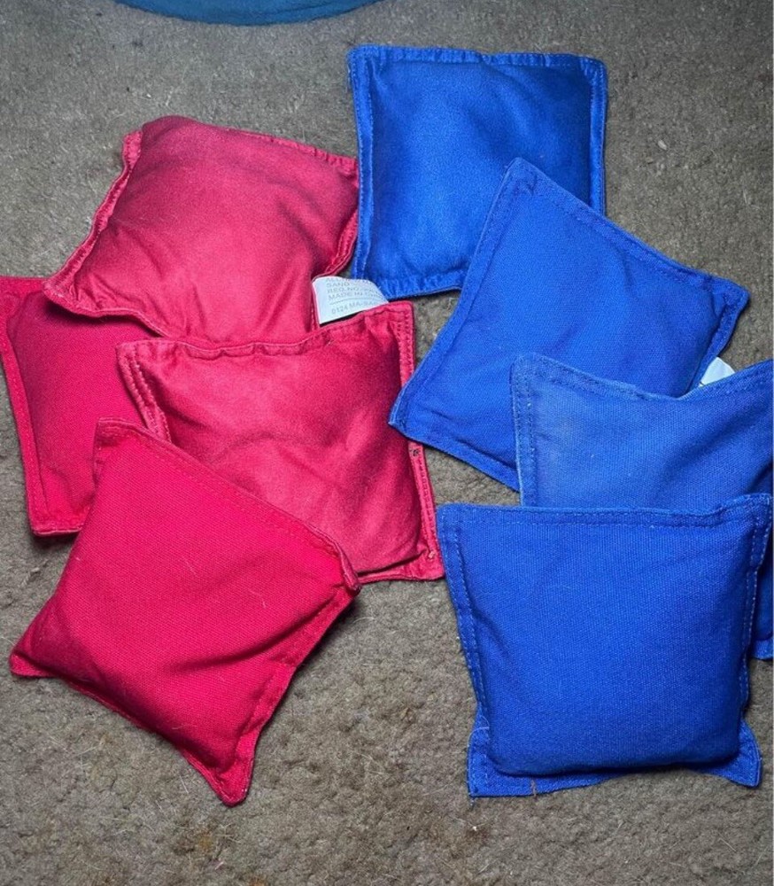Blue And Red 8pc Cornhole Bag Toss Outdoor Family Fun Games Replacement Bags