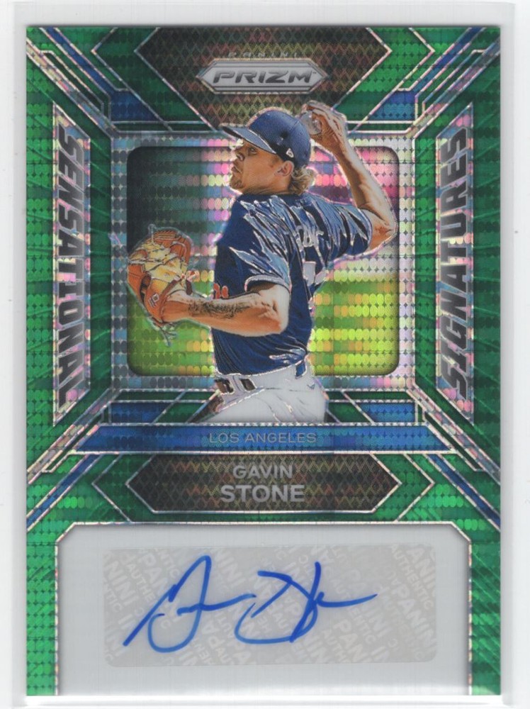 #SS-GS 2024 Panini Prizm Sensational Signatures Green Pulsar Gavin Stone 19/25