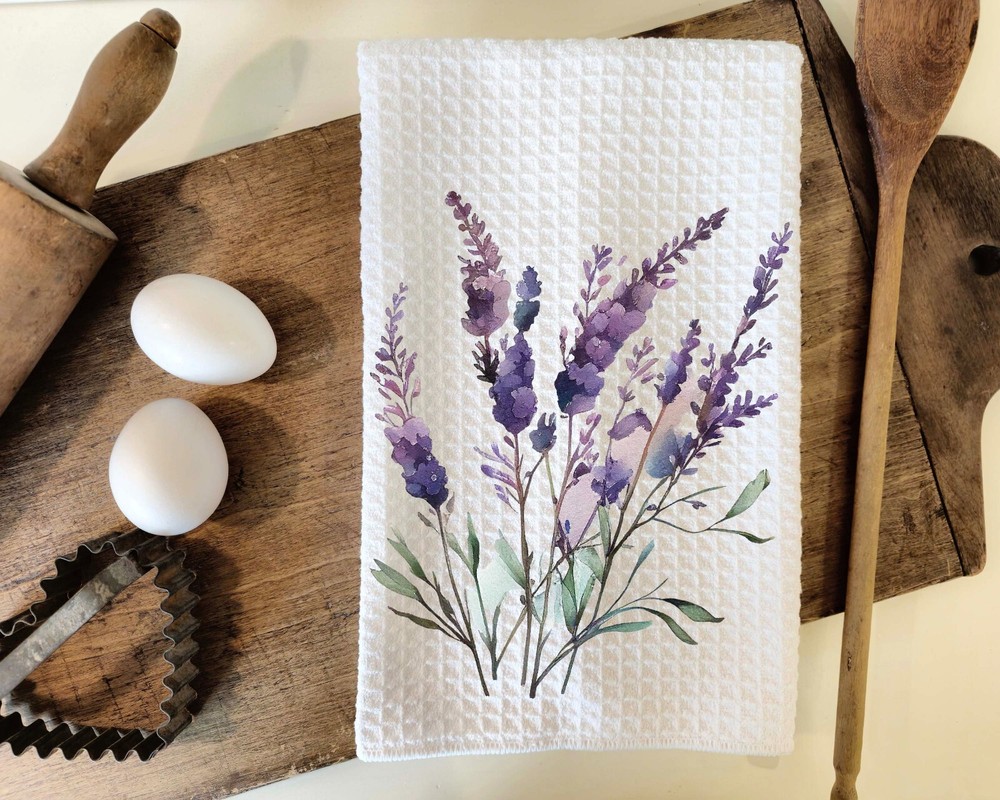 Lavender Decorative Kitchen Tea Dish Towel Dishcloth Hand Towel