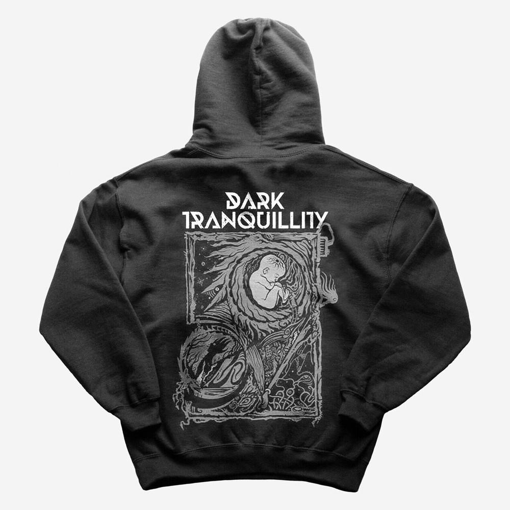 Dark Tranquillity Band Hoodie with Artistic Melodic Death Metal Back Print