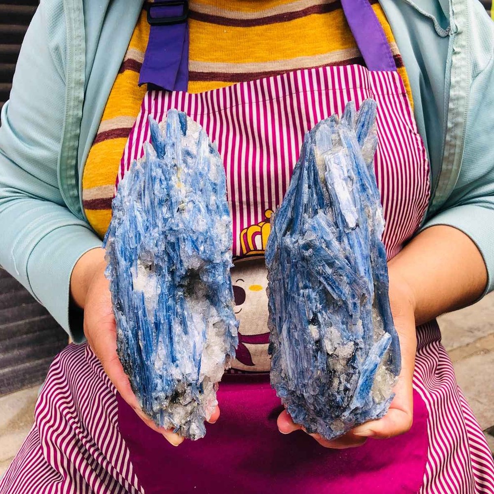 2pc Natural Blue Crystal Kyanite Rough Gem mineral Specimen reiki Healing 4.51LB