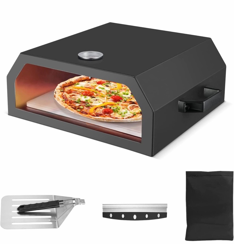 Portable 12-Inch Gas Pizza Oven for Backyard Camping and Outdoor Cooking