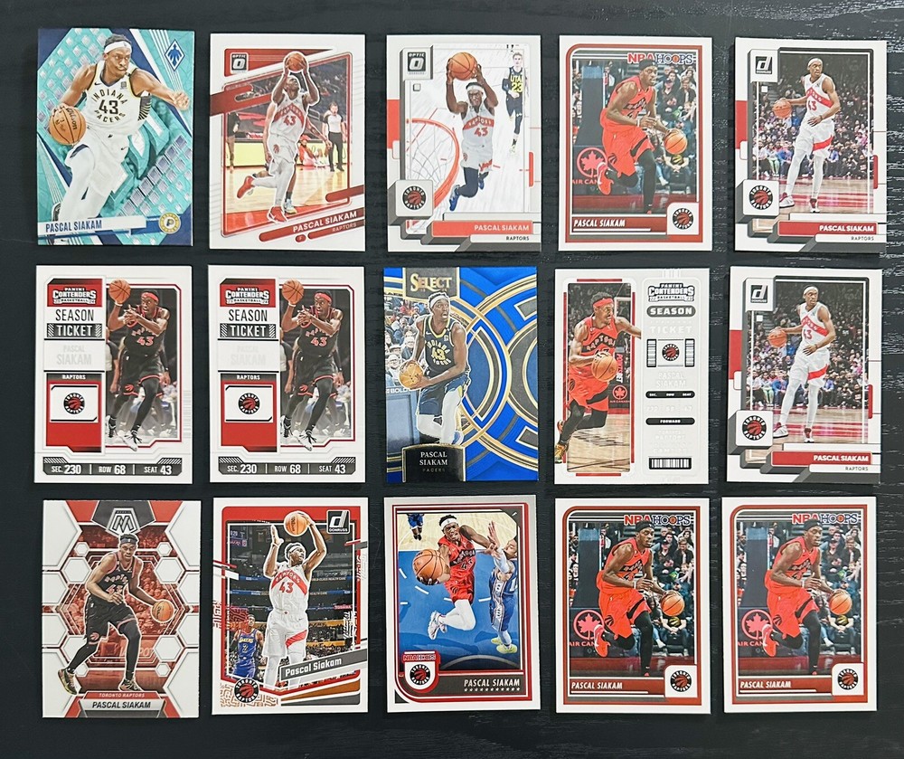 Pascal Siakam Collection: 15 Cards M/NM Toronto Raptors Indiana Pacers 2021-24