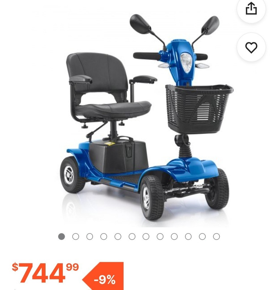 3 Wheel Folding Mobility Scooter Electric Power Wheelchair Long Range for Seniors US