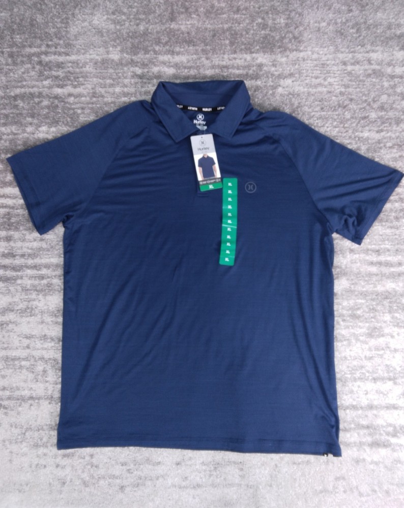 Hurley Shirt Men's Blue XL Performance Golf Polo Short Sleeve