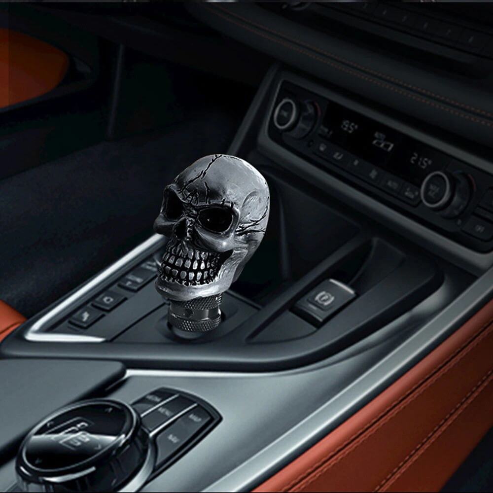 Black Skull Universal Manual Shift Knob Head Car Sedan Gear Stick Lever Handle