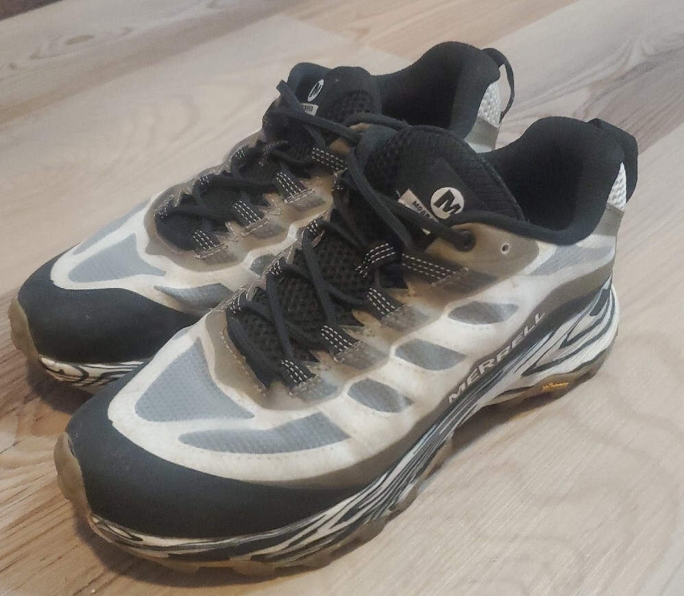 Merrell Womens MOAB Speed Eco Hiking Sneakers Size 8.5 Black White