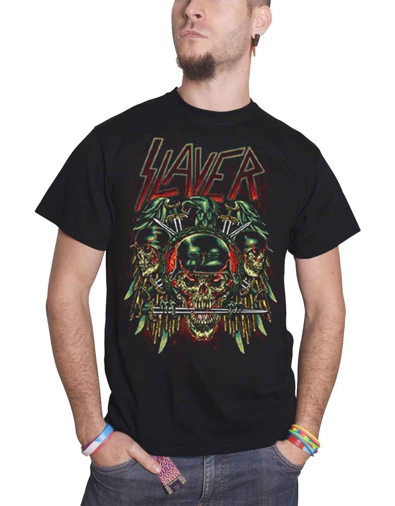 Slayer Prey Soldier Skull Logo Official Men's Black T-Shirt
