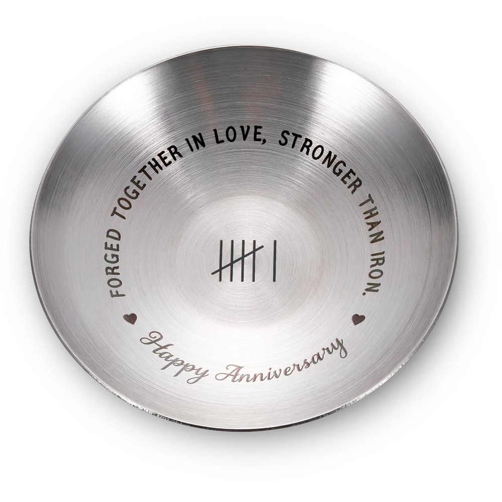 6 Year Anniversary Iron Gifts for Him Her Couples 6th Wedding small, Silver