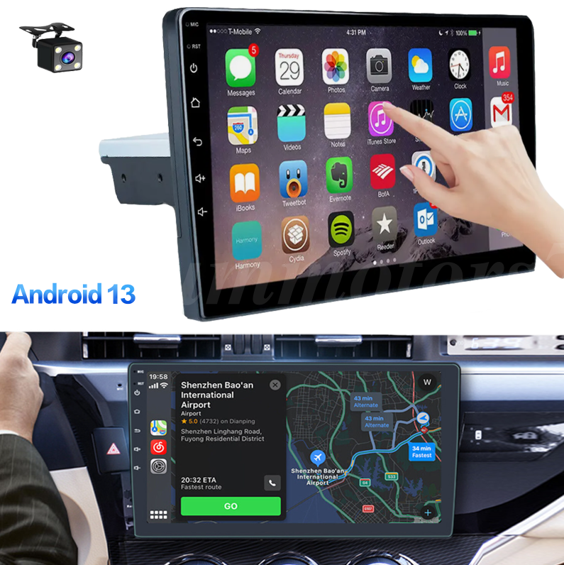 10.1 Inch Android 13 2DIN Car Stereo with GPS WiFi Bluetooth-image