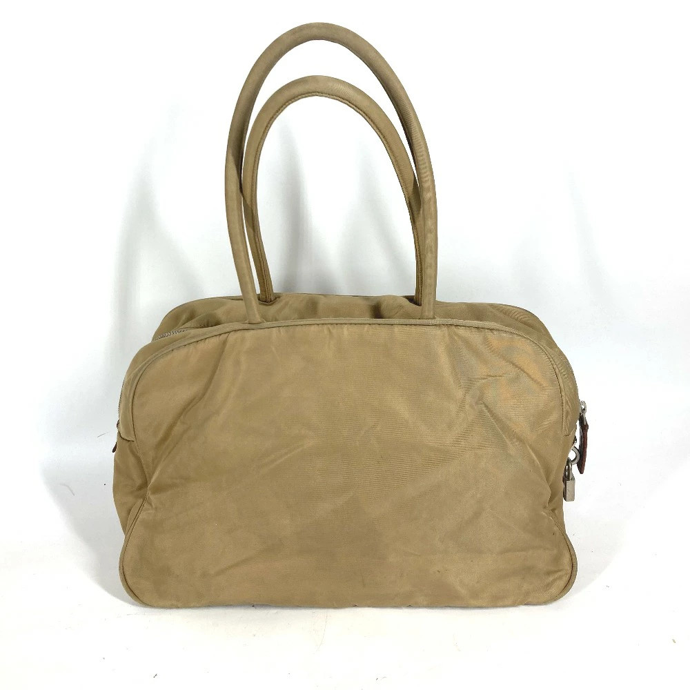 RARE Prada Triangle Logo Nylon Boston Shoulder Bag