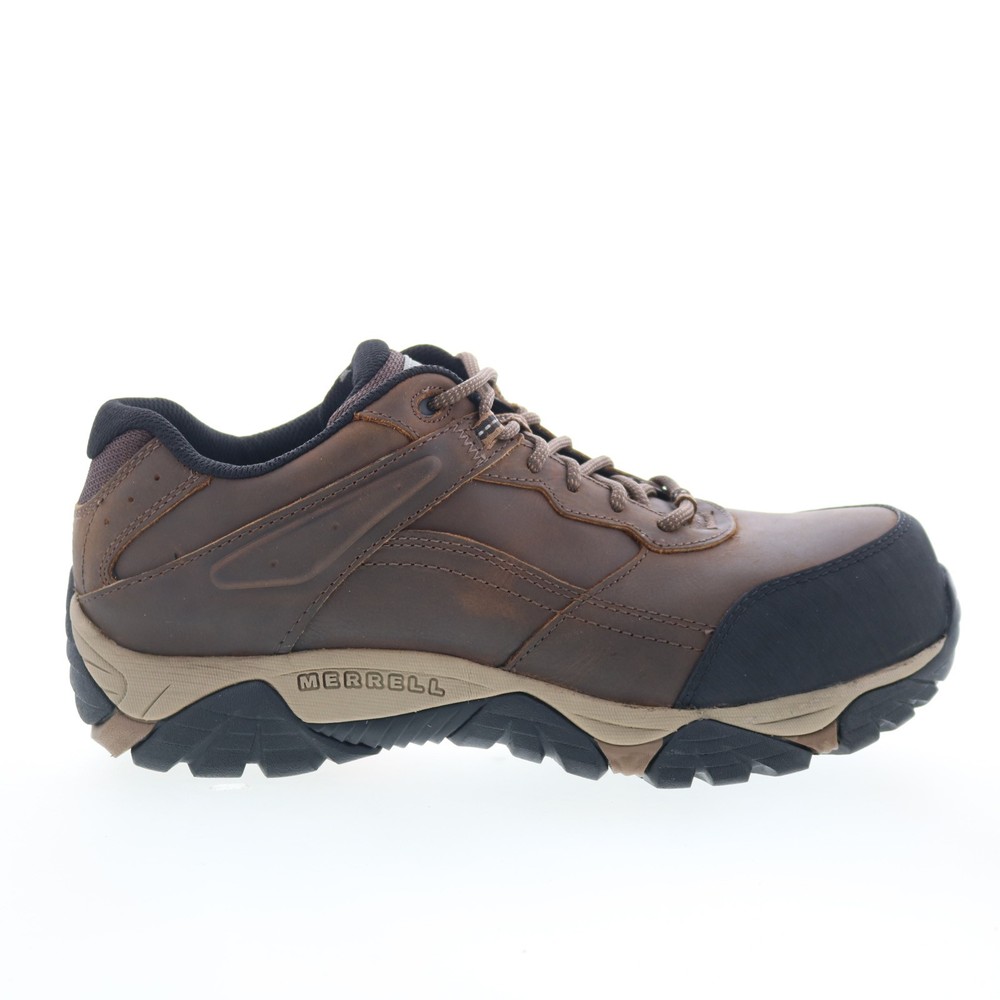 Merrell Moab Adventure Carbon Fiber Brown Wide Safety Work Shoes for Men  