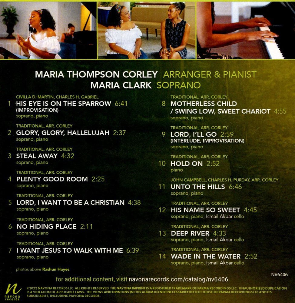 MARIA THOMPSON CORLEY / MARIA CLARK SOUL SANCTUARY: SPIRITUALS & HYMNS NEW CD