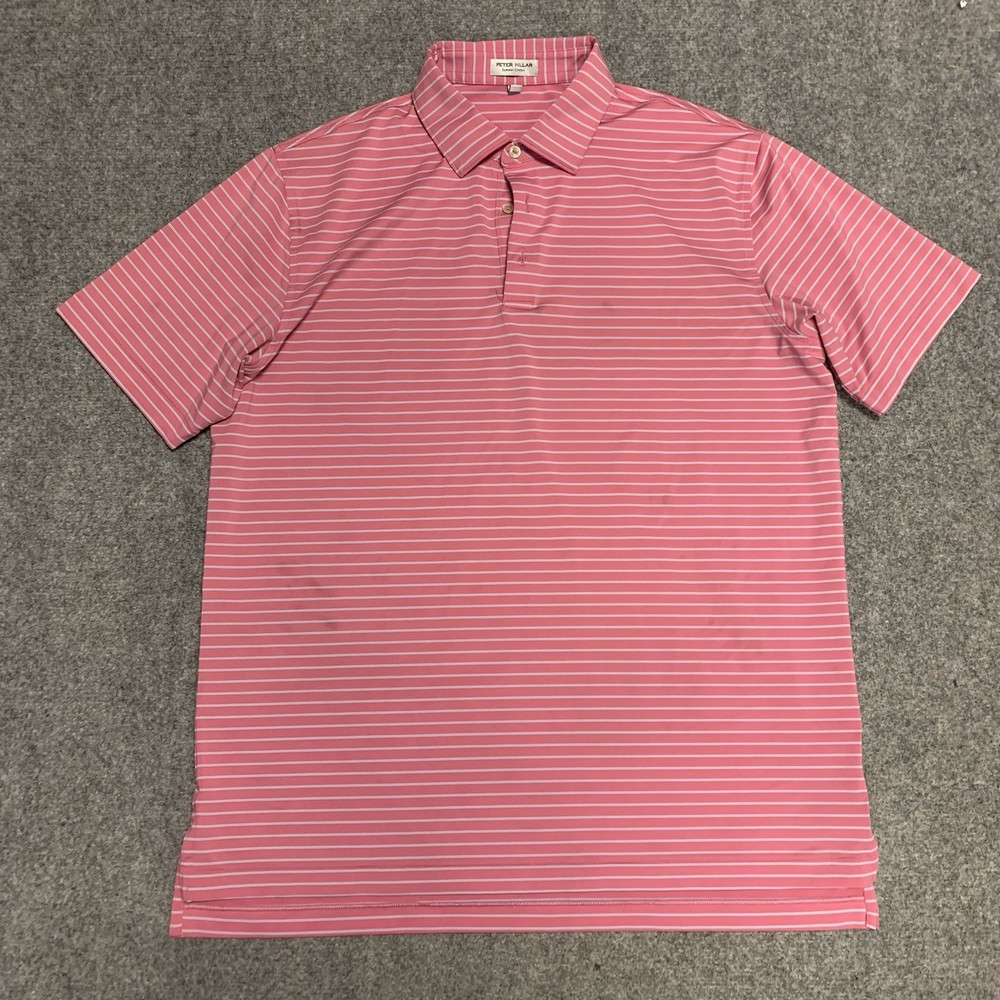 Peter Millar Polo Shirt Mens Large Summer Comfort Golf  Short Sleeve