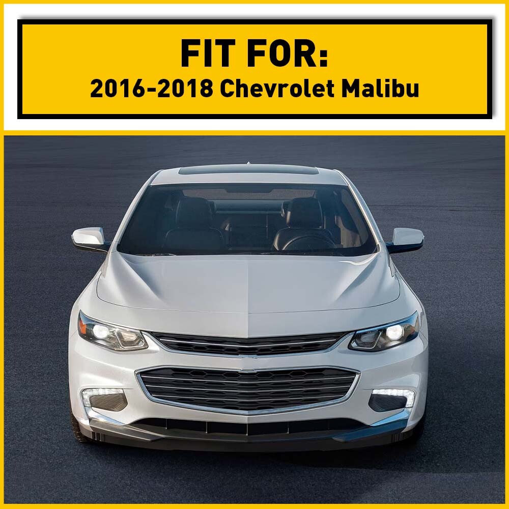 Pair For 2016-2018 Chevrolet Malibu Chrome Light Fog Cover Eyelid Stripe Trim