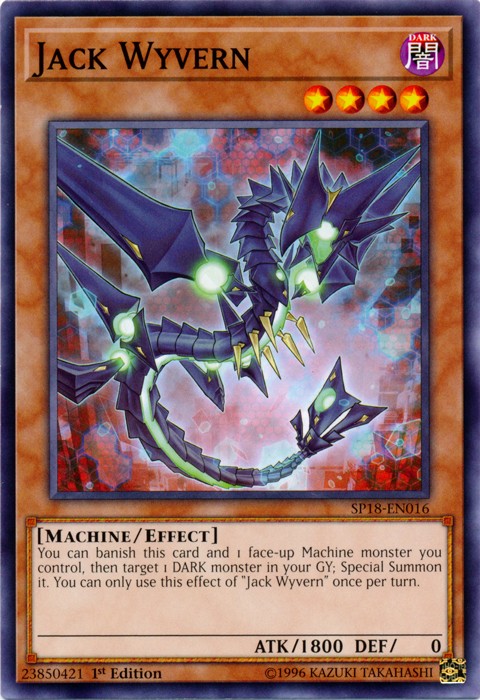 Jack Wyvern SP18-EN016 Common 1st Edition Moderately Played Yugioh Card