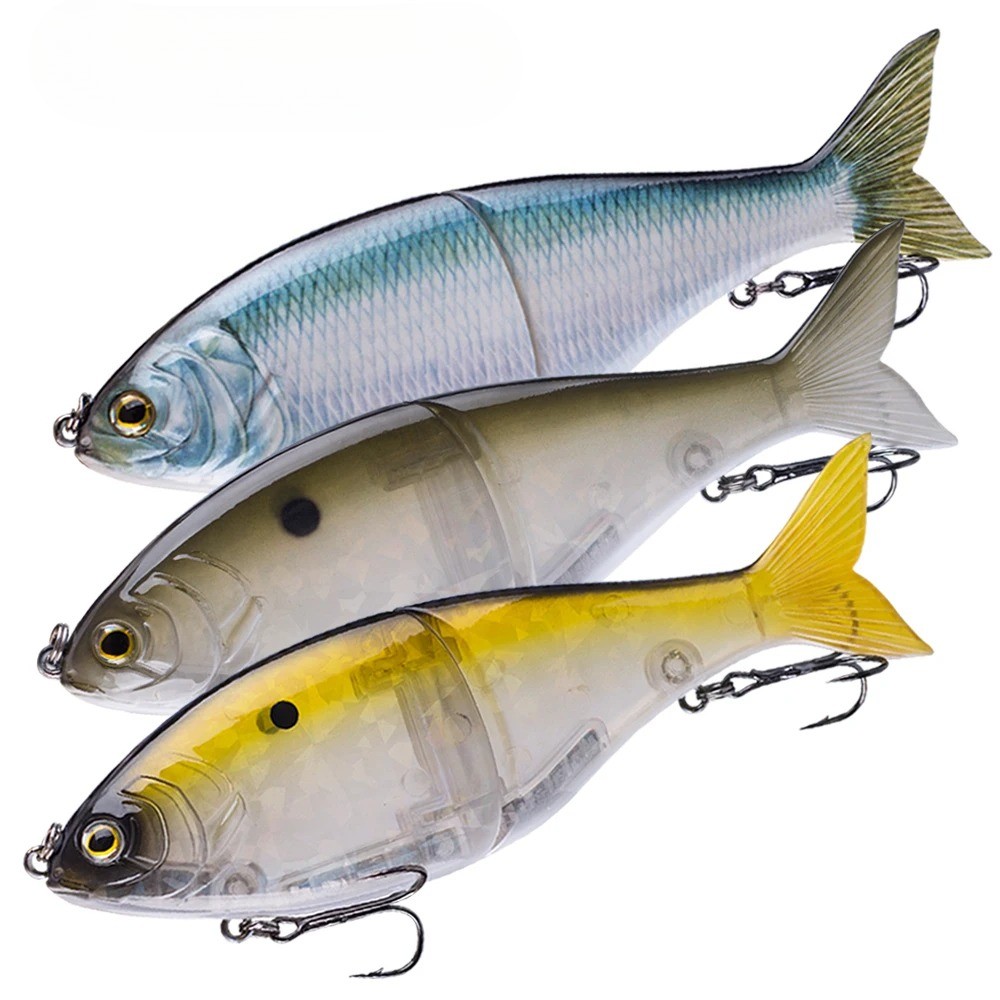 Jointed Swim Large Fishing Lures 3D Eyes Swimbait Sinking Saltwater Glide Bait