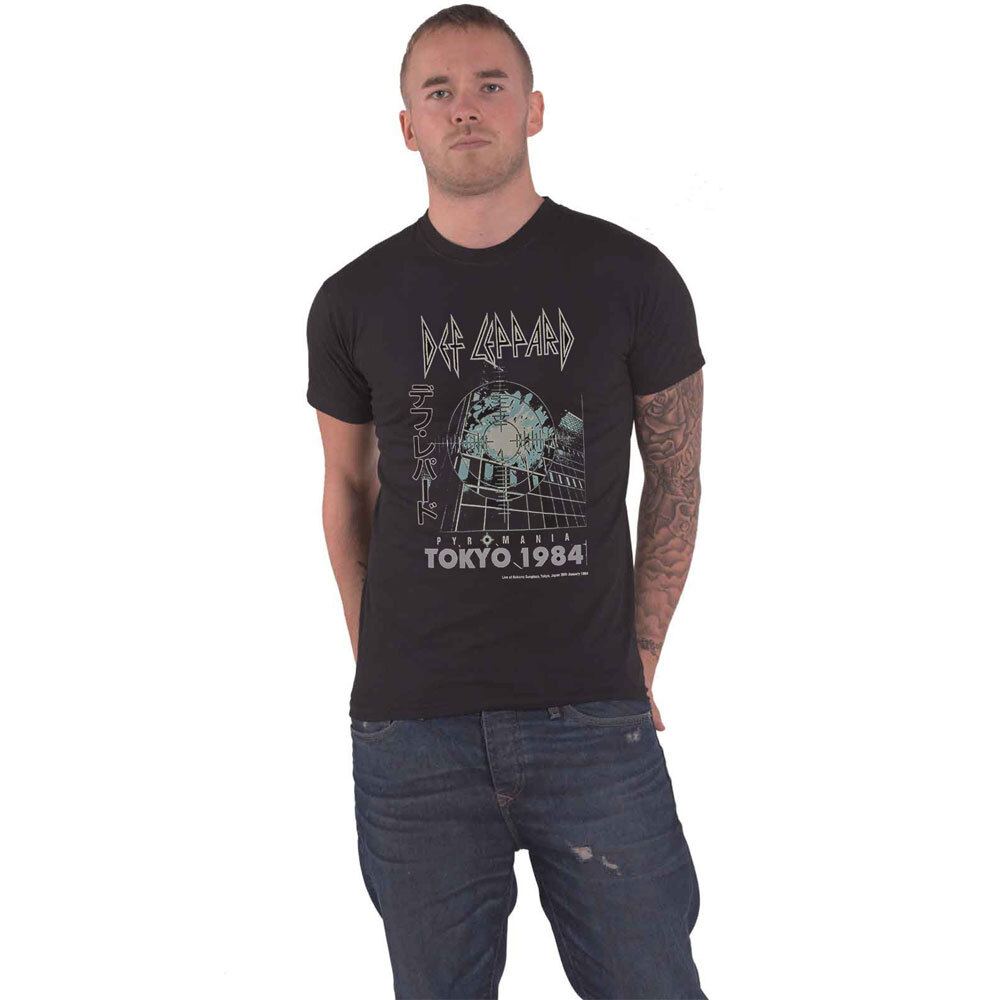 Def Leppard Tokyo Band Logo Graphic T-Shirt for Fans