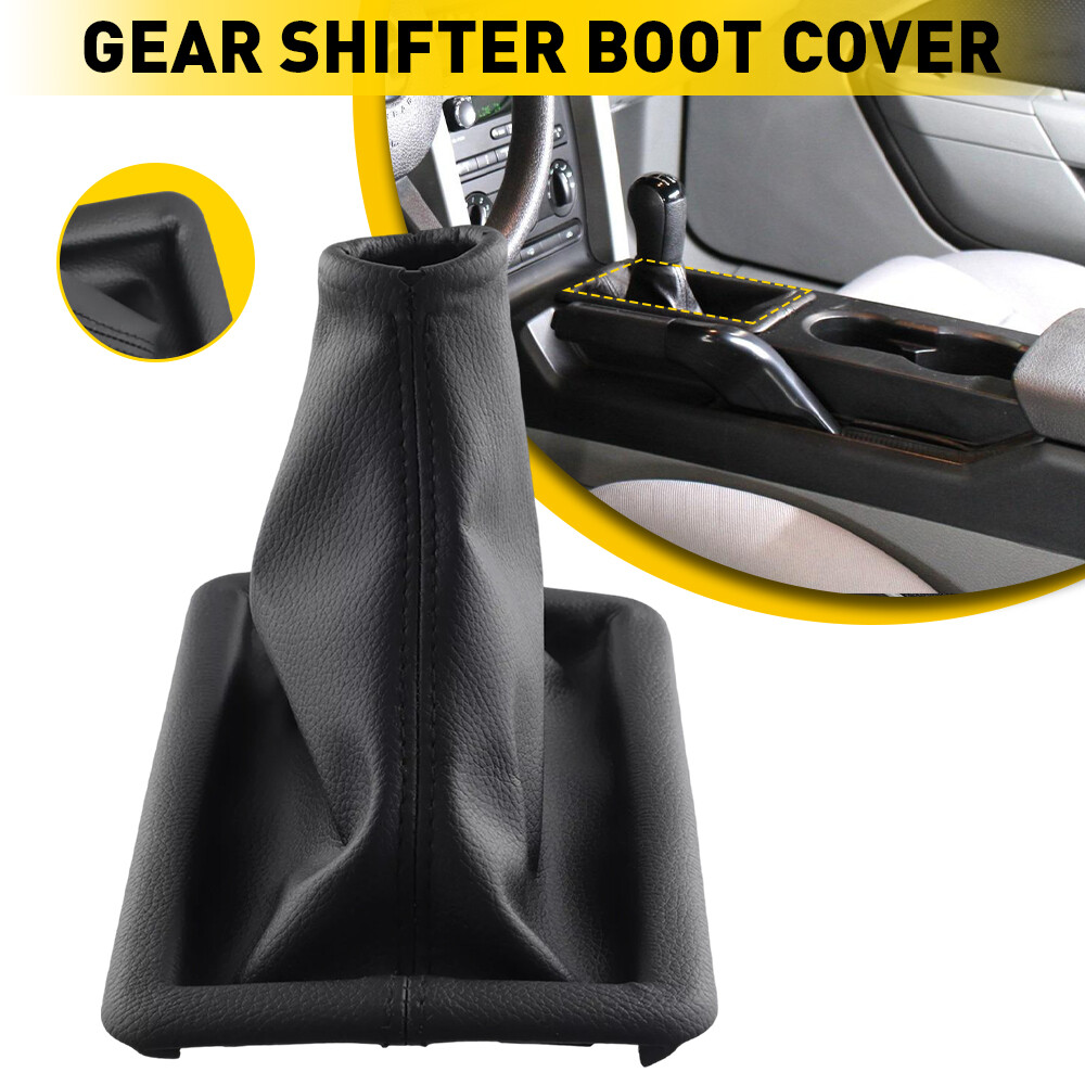 5 Speed Gear Shift Knob With Boot Cover for 2005-09 Ford Mustang 8R3Z-7277-AA M
