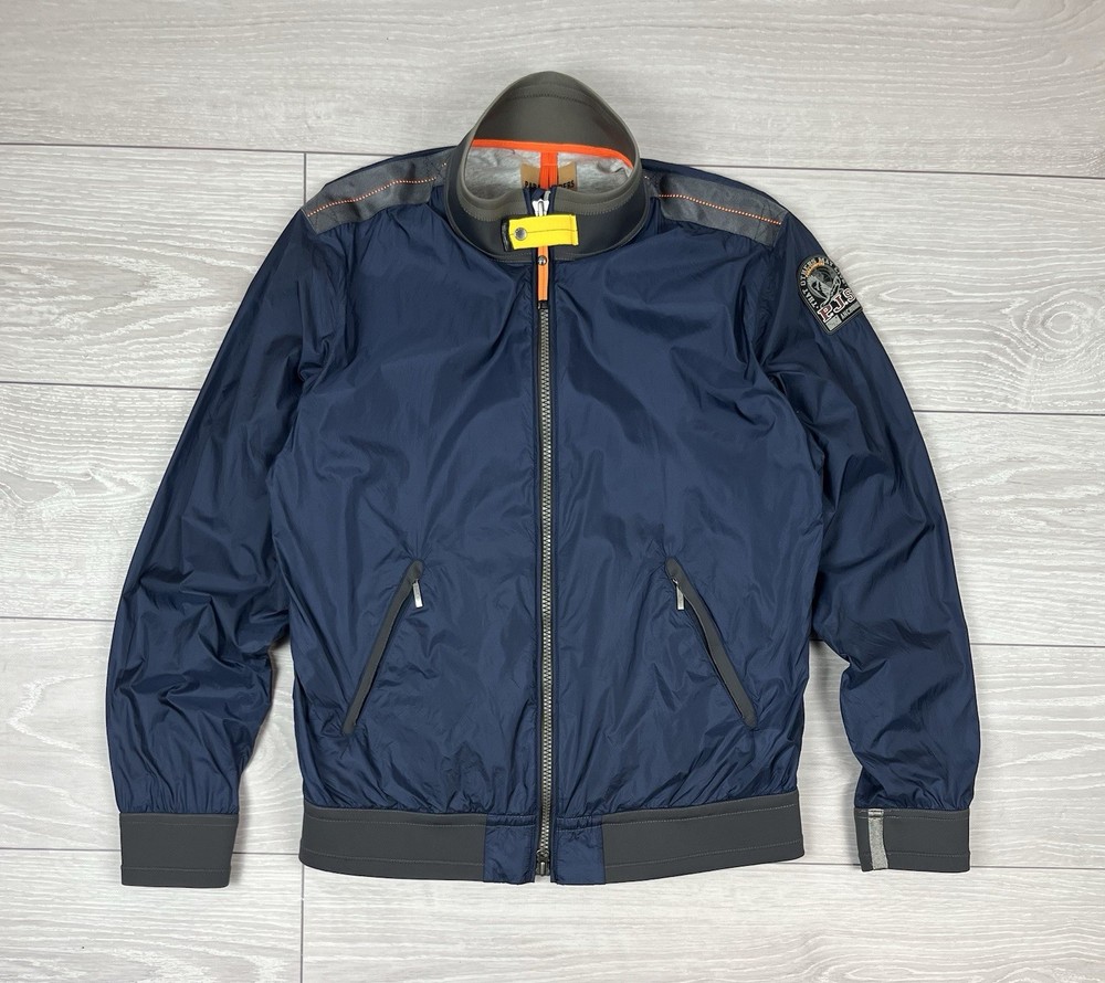 Parajumpers Asher Active Light Full Zip Blue Navy Jacket Mens XL Size