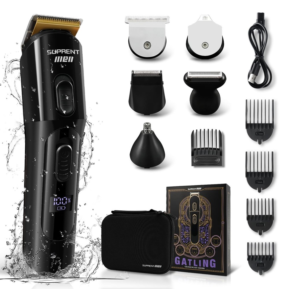 Men's Hair Trimmer & Grooming Kit - 16 Piece Electric Hair Clipper Set