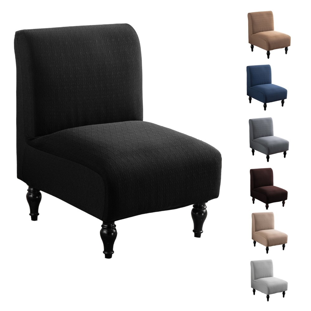 Stretch Armless Accent Chair Slipcover Single Seat Furniture Cover