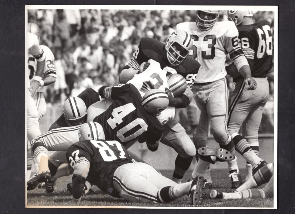 Green Bay Packers vs. Detroit Lions Press Photo Dave Robinson Nitschke Walton
