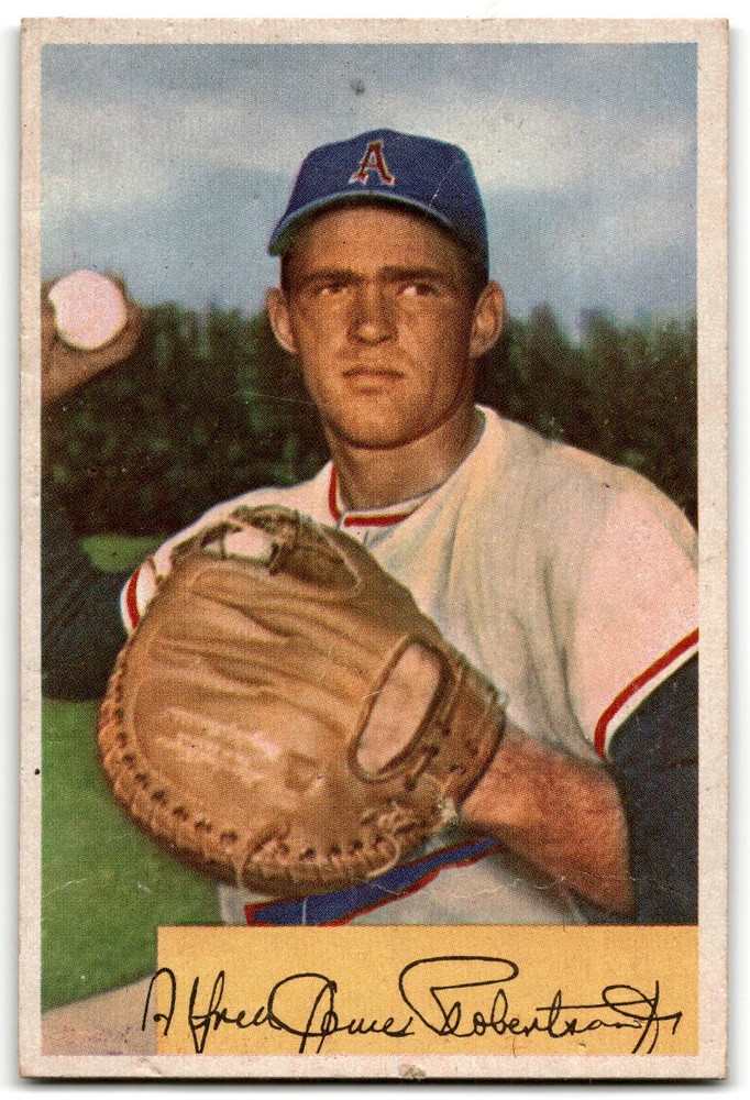 1954 Bowman Jim Robertson Rookie Card Poor Condition Philadelphia Phillies Set Break