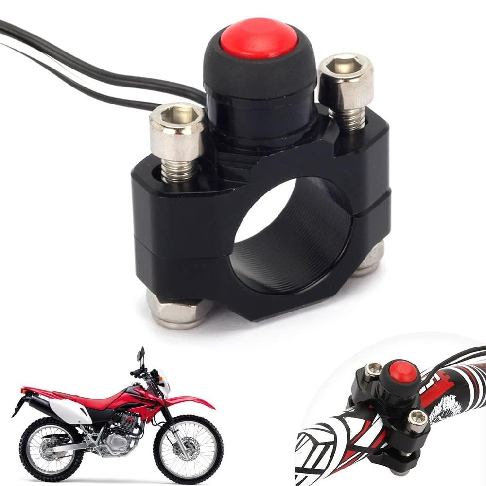 JFG RACING Dirt Bike Engine Stop Start Kill Switch Button CNC with Black