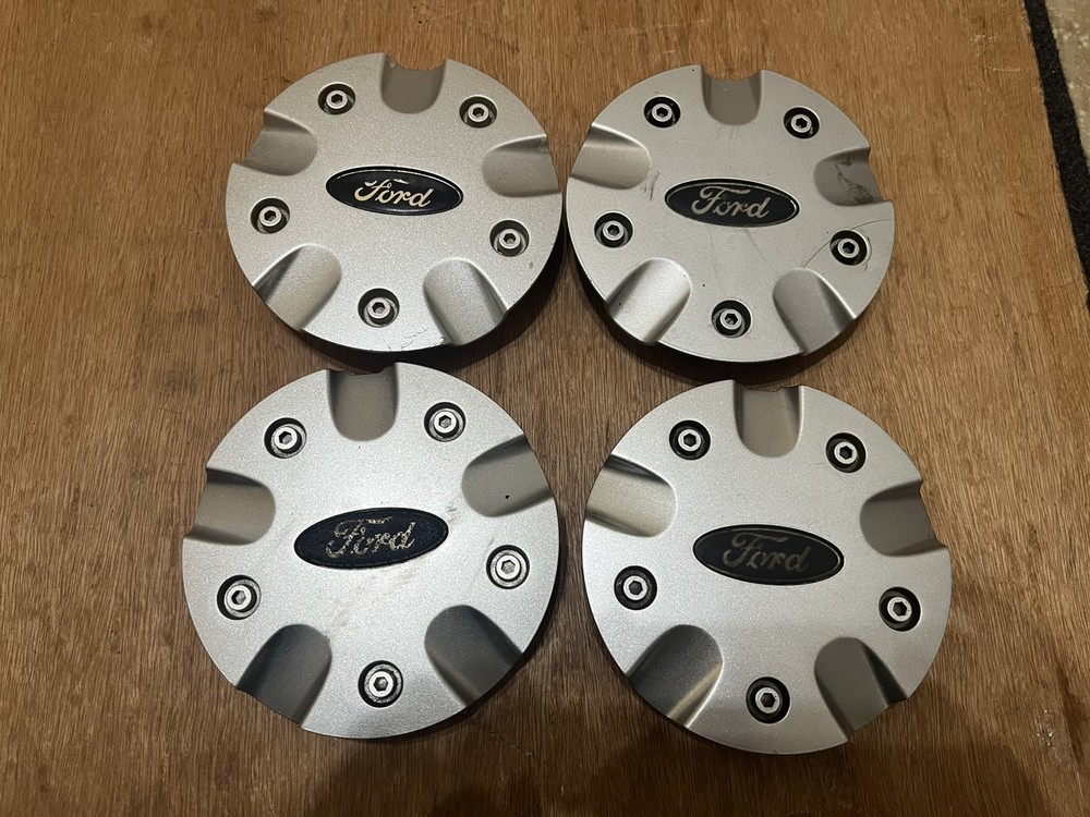 x4 Genuine Ford Focus Mk1 Alloy Wheel Centre Caps Set