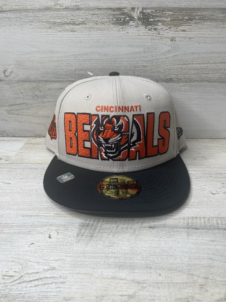 New Era Cincinnati Bengals Size 7 3/4 2023 NFL Draft 59FIFTY Fitted Hat Black