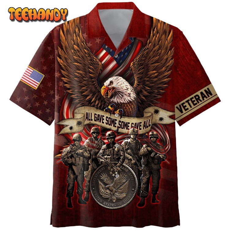Gift Shirt For Memorial Day 3D All Over Printed US Veteran Hawaiian Shirt