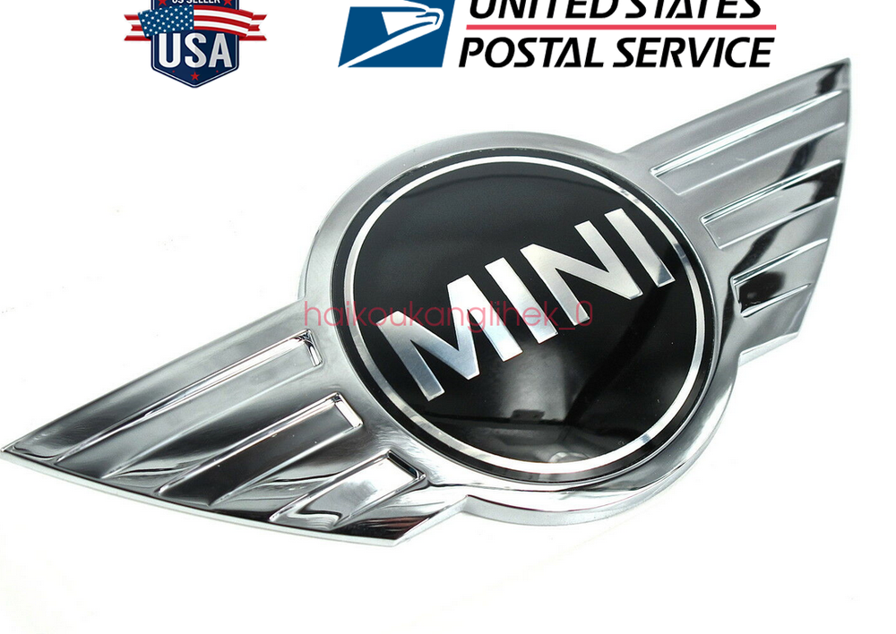 NEW Black MINI Cooper CLUBMAN S FRONT HOOD Emblem Badge stickers R50 R52 Gift