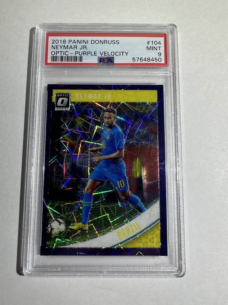 2018 Panini Donruss Neymar Jr. #104 Optic - Purple Velocity PSA 9