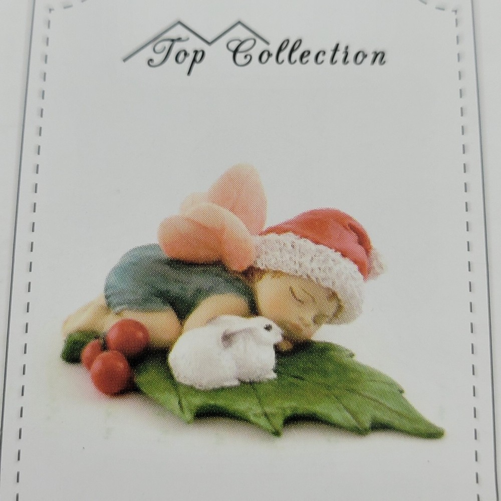 Top Collection 4495 Mini Garden Terrarium Christmas Sleeping Fairy Baby w/ Bunny