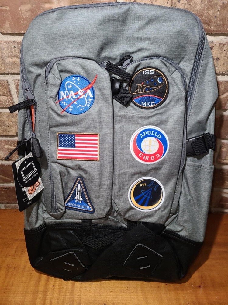 NASA-Inspired Space Patches Laptop Bag for Adults - Buzz Aldrin Foundation