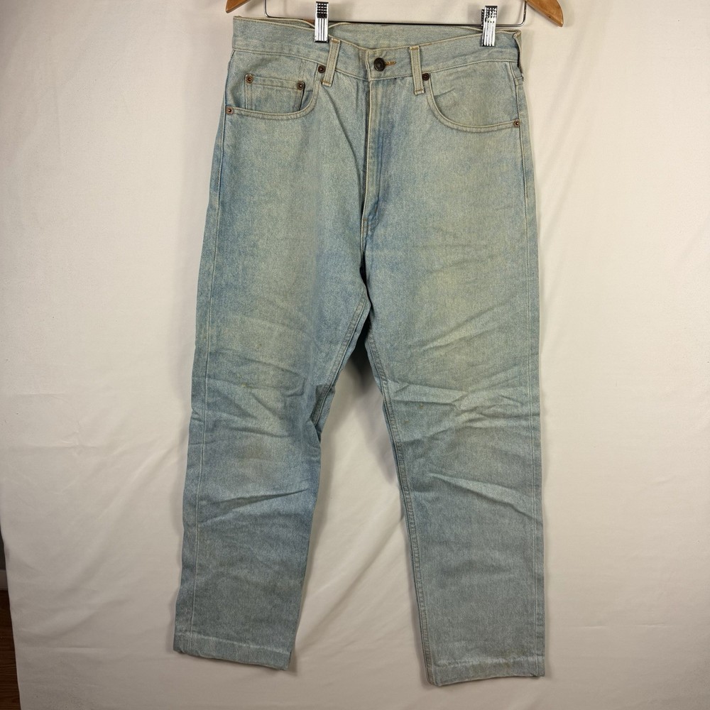 Levi’s 505 Jeans Mens 32x30 Regular Fit Straight Leg Blue Light Wash Denim VTG
