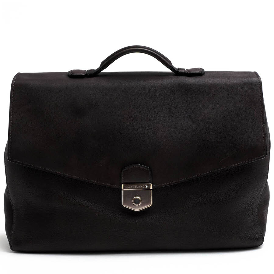 Men's Montblanc Briefcase 118324 Meisterstuck Sfumato Single Gusset