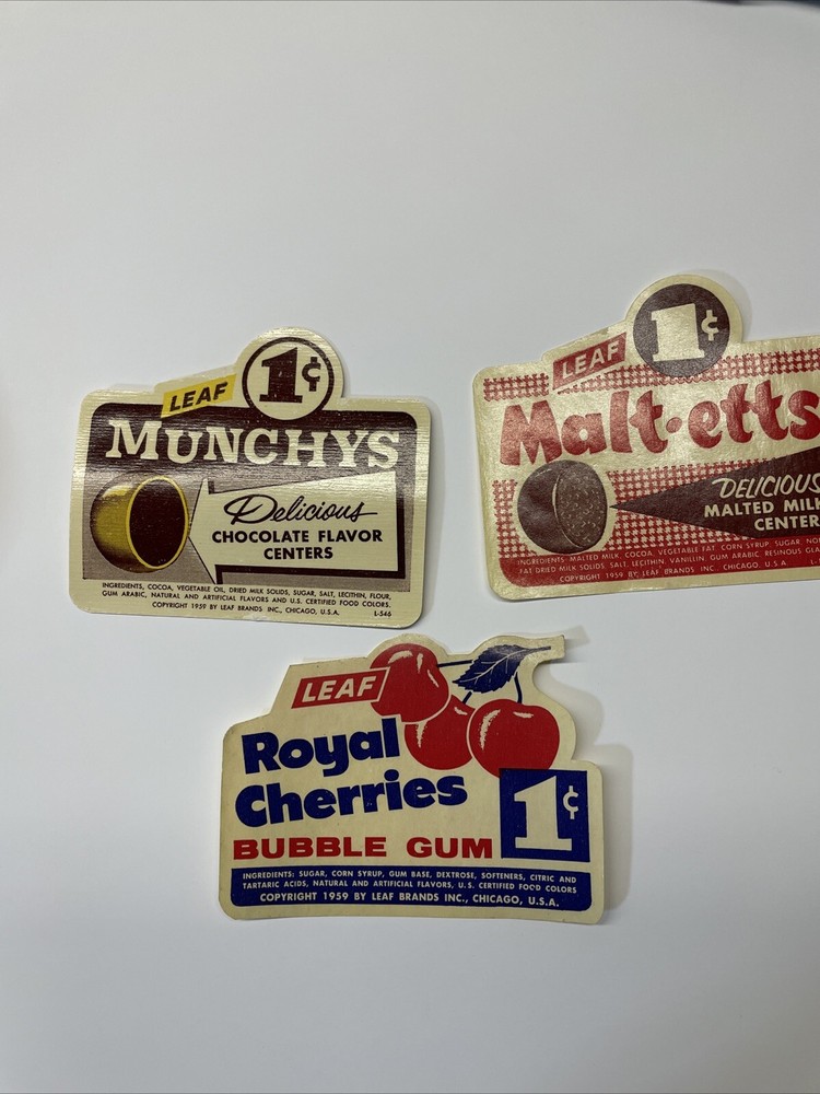 Original Leaf Candy And Gumball Machine Decals Three For One Money
