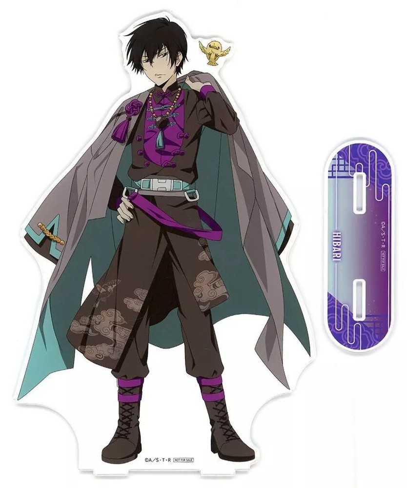 Acrylic Stand Panel Kyoya Hibari Big Katekyo Hitman Reborn Lucky Tin Badge Box G