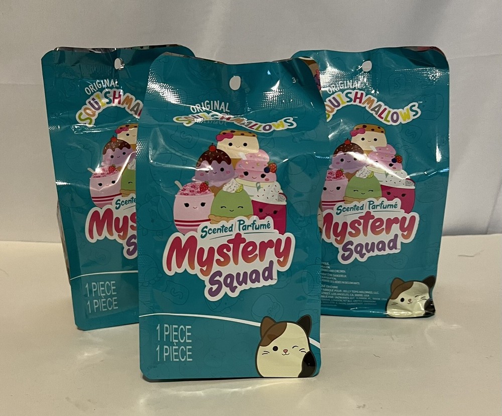 Squishmallows Mystery Squad Scented Myster Packs Lot Of 3