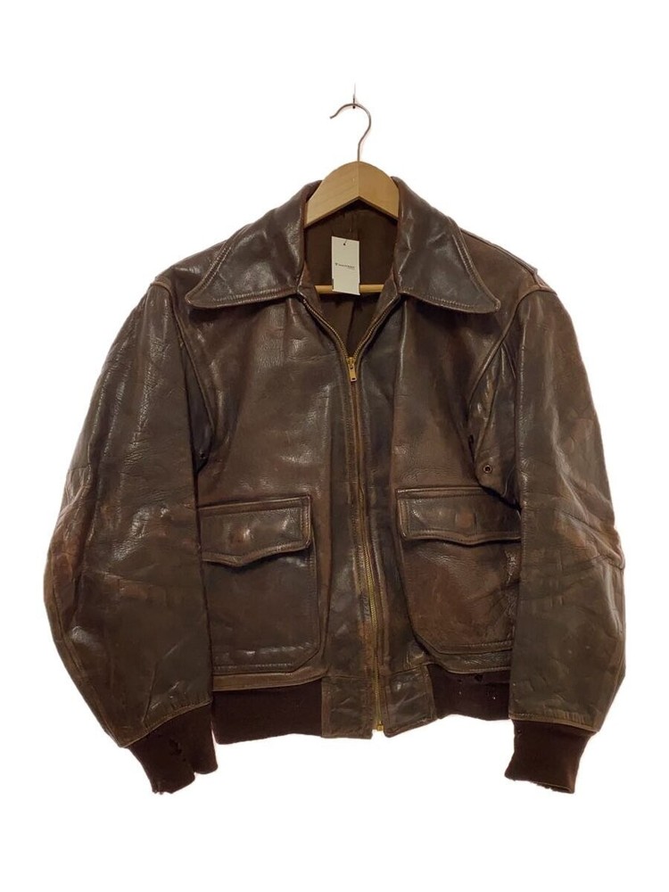 40S/A-21 Type/Leather Jacket Blouson/-/-/Brw/Plain// 3970